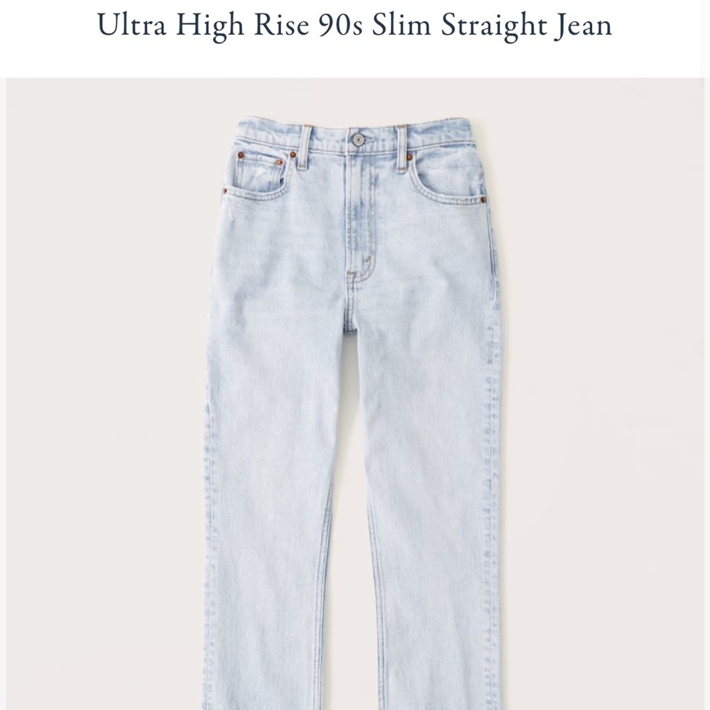 Abercrombie Ultra High Rise Slim Straight Jeans size 26S